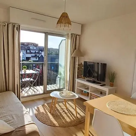 T2 Cosy/balcon Sud Ouest/300m-mer/villers Sur דירה