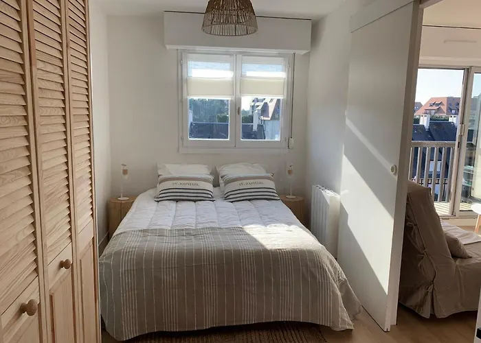 Apartamento T2 Cosy/balcon Sud Ouest/300m-mer/villers Sur *